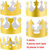 SIQUK 25 Pieces Gold Party Paper Crowns, 5 Styles, 5 Pcs Each, Golden Foil Headwear for Celebration