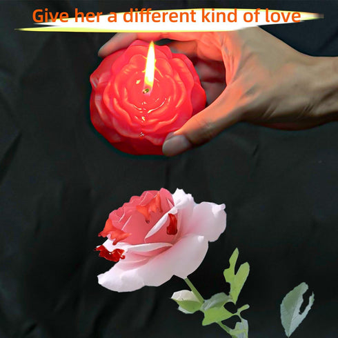 YGOJKE Low Temperature Candles,Romantic Wax Play Candles Low Heat for Lovers Couples Heart Rose Scented Luminous Adult