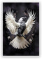 Kisappeared Vintage Gothic Wall Art White Crow Poster Print Canvas Victorian Style Dark