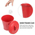 POPETPOP Galvanized Trash Can with Lid, Mini Desktop Wastebasket, Metal Utility Pail for Kitchen Countertop