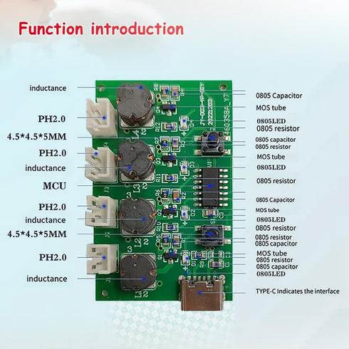 DIY Four-Spray Humidifier Module Kit, 1Pcs Versatile Mist Maker with Humidifier Control Board & Atomizer Driver