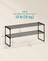2-Tier 12-15 11.8 36.2 14.6 Inches, ULSA12BK SONGMICS Shoe Rack, Shoe Organizer, Metal Storage Shelf, Upright or Upside