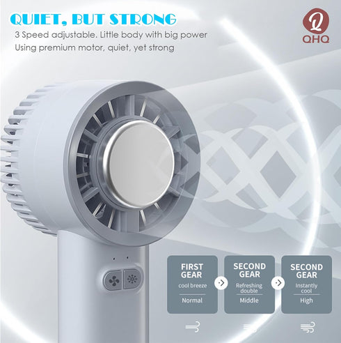Ice Cooling Handheld Fan, 3s Instant Cool Down Refrigerating Ice Rubbing Pad, Portable Mini Air Conditioner Fan