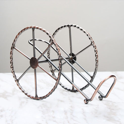Countertop Wine Rack for Wine Storage, Red Bronze Metal Rack for Living Room, Dining Room, and Wine Cellar