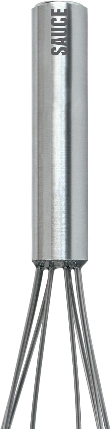 Stainless Steel Sauce Whisk, 10" - Kitchen Classic Whisk for Cooking, Mixing, Stirring, Dishwasher Safe