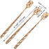 6 PCs Stainless Steel Mixing Spoon, Rose Gold Finish, 6-1/32 Inch Stirrer Spoon for Coffee, Ice Tea