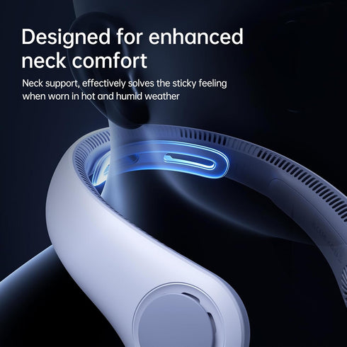 JISULIFE Upgraded Portable Neck Fan, Hands-Free Personal Fan with 5 Speed Gears, 3900 mAh Rechargeable