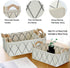 Small Storage Baskets, Toy Storage Organizer Rectangle Basket, Decorative Storage Basket with Wooden Handles