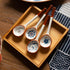 Chinese Handmade Ceramic Large Spoon, Long Handle Retro Porcelain Spoons for Ramen, Pho, Large Soup Spoons
