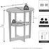 2-Tier Closet, Furinno TIDUR Night Stand, Oval Nightstand with Round Edge Tabletop, Open Shelf Bedside Table, End