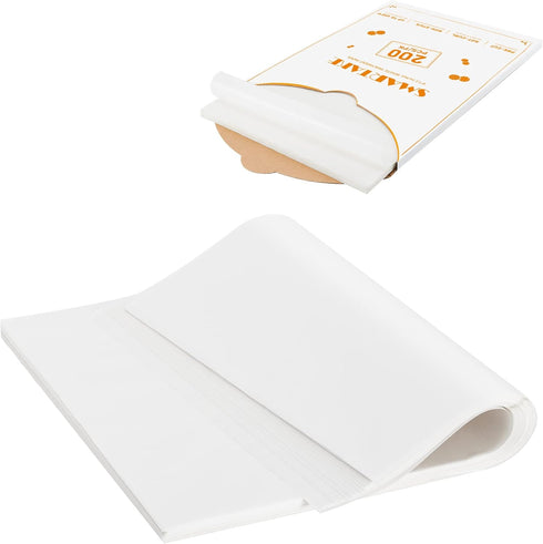 SMARTAKE 200 Pcs Parchment Paper Baking Sheets, 9x13 Inch Non-Stick Precut Baking Parchment