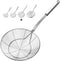 YFWOOD 7 Inch Spider Strainer Skimmer, Solid Stainless Steel Ladle with Large Handle for Kitchen Deep Frying