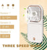 Portable Mini Fan, 5 in 1 Battery Operated Handheld & Desk Fan, 3000 mAh Power Bank, USB Rechargeable, Adjustable