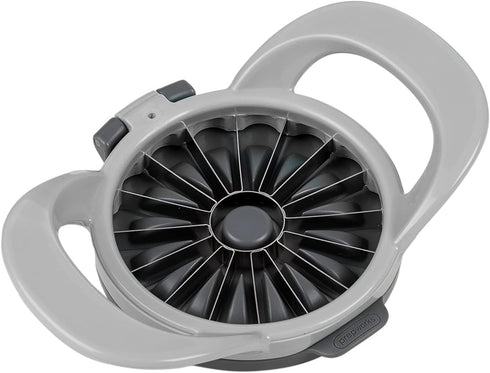 PrepWorks by Progressive 16-Slice Thin Apple Slicer and Corer with Attached Safety Cover - Dishwasher Safe (Grey)