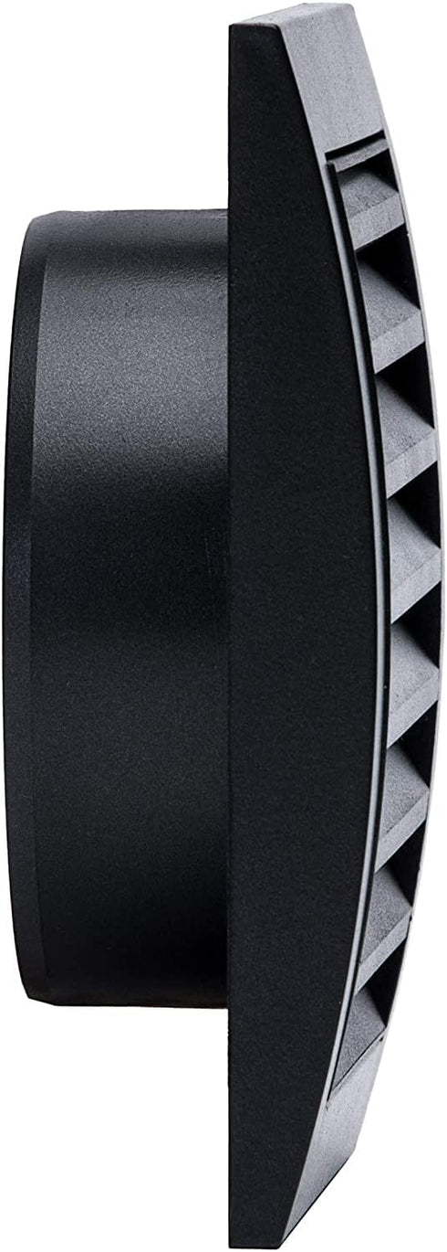 Vent Systems 4'' Inch Anthracite Louvered Air Vent Covers, Pack of 2 Bathroom Exhaust Vents, Keeps Out Insects and
