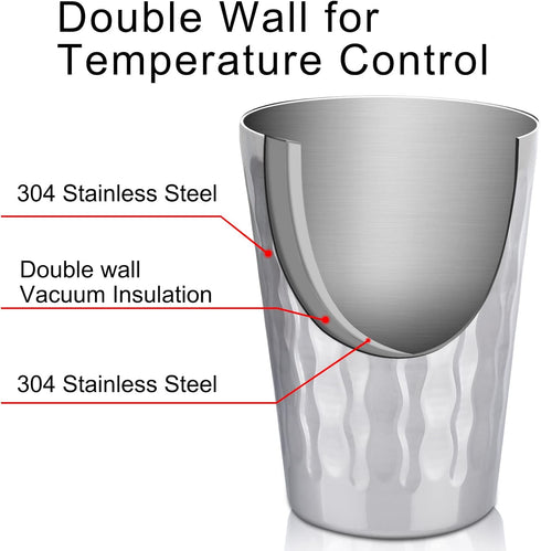 Beasea 15oz Stainless Steel Cups, 4 Pack Double Wall Insulated Tumblers, Unbreakable for Home and Travel