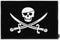 HOSNYE Jolly Roger Pirate Flag Doormat, Super Soft Flannel Fabric with Skull Bayonet Cross, Bath Kitchen Mat