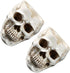 NUOBESTY 2Pcs Halloween Skull Figurines Bowl - Resin Flower Pot Planter Collectible Human Skeleton Statue Ornament