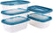 5PCS Small Food Storage Containers, BPA Free Plastic Meal Prep Containers, Freezer Microwave Safe, 0.53 Quarts