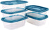 5PCS Small Food Storage Containers, BPA Free Plastic Meal Prep Containers, Freezer Microwave Safe, 0.53 Quarts