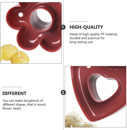 Unomor 3pcs Baking Mold, Donut Cake Pan, Muffin Donut Pan, Flower Donut Baking Cups, Bakeware