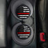 Set of 2 Thin Red Line Car Coasters for Drinks | Absorbent Coasters with Rubber Backing, 2.56 inches