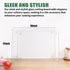 Tempered Glass Cutting Boards, 2PCS 12x16 inch Clear Non-Slip Boards for Kitchen Counter, Heat-Resistant, Easy to Clean