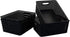 Asking 4-Pack Plastic Weave Storage Basket, Black Plastic Organizing Baskets