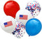 BinaryABC 25Pcs Patriotic Latex Confetti Balloons for 4th of July Celebrations