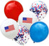 BinaryABC 25Pcs Patriotic Latex Confetti Balloons for 4th of July Celebrations