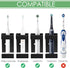 Electric Toothbrush Countertop Holder, Diatomaceous Earth Sink Organizer for Bathroom (Black)