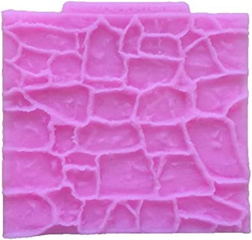 2 Pieces Rock Texture Silicone Lace Mold, Food Grade Cake Molds for Candy, Icing, Biscuit Decor, Chocolate, Polymer Clay