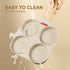 Egg Frying Pan, Nonstick 4 Cups Aluminium Alloy Cooker for Breakfast, Induction Compatible (White)