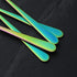IQCWOOD 9-Inch Long Handle Iced Tea Spoons, Rainbow Stainless Steel Coffee Stirrers, Set of 4 for Shakes, Ice Cream