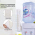 Paper Plastic Cup Dispenser for 60-80 Cups - One Touch Button Holder (White)