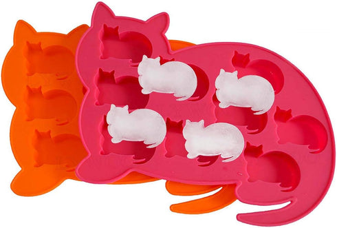 Cat Silicone Ice Cube Tray & Treat Mold, 2 Pack, Perfect Gift for Cat Lovers on Special Days