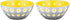 Guzzini Le Murrine 4.7" Bowl Set of 2 - Grey & Yellow, Chip Resistant, BPA-Free Mixing Bowl for Kitchen
