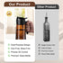 16oz/470ml 2 1 Olive Oil Sprayer for Cooking, in Oil Dispenser Bottle Spray and Pour with Stickers, Premium Dark Brown