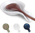 Ceramic Spoon Rest for Kitchen, Heat Resistant Utensil Holder for Countertop, Dishwasher Safe, Blue (White)