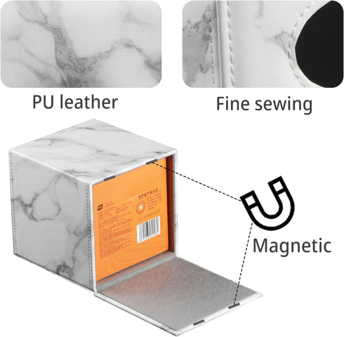 Square Tissue Box Cover, Cut Leather Cube Holder for Modern Facial Paper Organizer, Bathroom, Office Decor