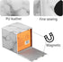 Square Tissue Box Cover, Cut Leather Cube Holder for Modern Facial Paper Organizer, Bathroom, Office Decor