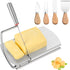 DGLOZE Cheese Slicer Cutter with 4 PCS Cheese Knife, Stainless Steel Cheese Cutter