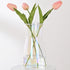 8 inch Iridescent Glass Flower Vases for Centerpiece Table Decor, Modern Boho Style Vase for Wedding Housewarming Gift