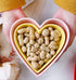 Sizikato Cute Heart Shaped Ceramic Bowl, Salad Bowl, Dessert Bowl, Snack Bowl