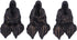 Set 3, Reading Statue Suriel Bookshelf Figure of Gothic Fantasy Black Robe Statue, Mystery Reading Figurines Sitting