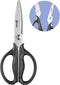 Food Scissors, Stainless Steel Kitchen Shears for Food, Chicken, Meat, Vegetables & Herbs (Black)