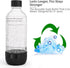 SunnyOcean 1 Set 2 1 1 Soda Bottles Litre - of BPA-Free PET Reusable - x Black & x White Sparkling Water Bottles