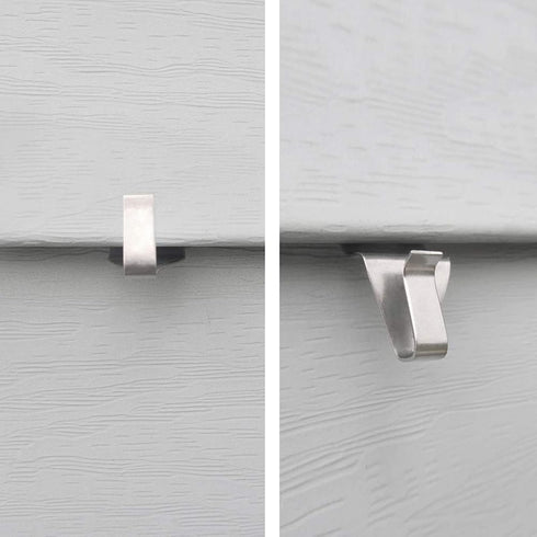 LEGLO 8 Pack No-Hole Needed Vinyl Siding Hooks for Hanging Frames, Picture Water Pump Wall Hooks