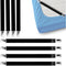 FeelAtHome Bed Sheet Clips - 8 pcs, Black, Keep Bedsheets in Place, Corner Bands Suspenders for Fitted Sheets, Mattress