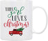 BLUE RIBBON Christmas Gifts Coffee Mug, This Girl Loves Christmas, Funny Mug from Daughter, Wife, Son – Decorative Gift